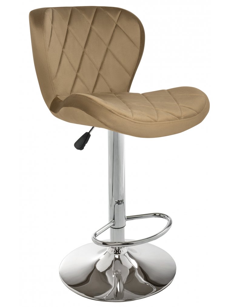 Барный стул Porch dark beige / chrome