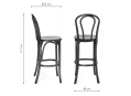 Барный стул Secret De Maison Thonet Classic Bar Chair mod.СE6069 темный орех №5