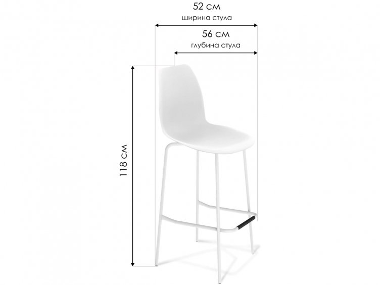 Барный стул SHT-ST29/S29 черный / белый муар