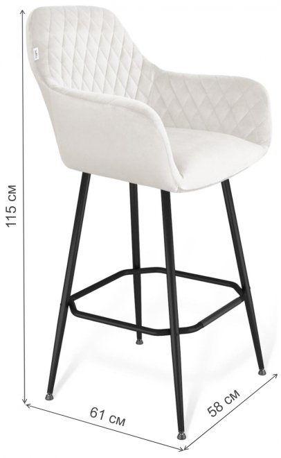 Барный стул SHT-ST38/S131 зефирный / черный муар