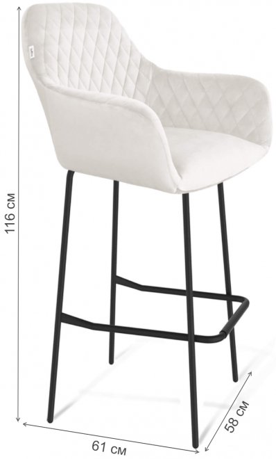 Барный стул SHT-ST38/S29 зефирный / черный муар