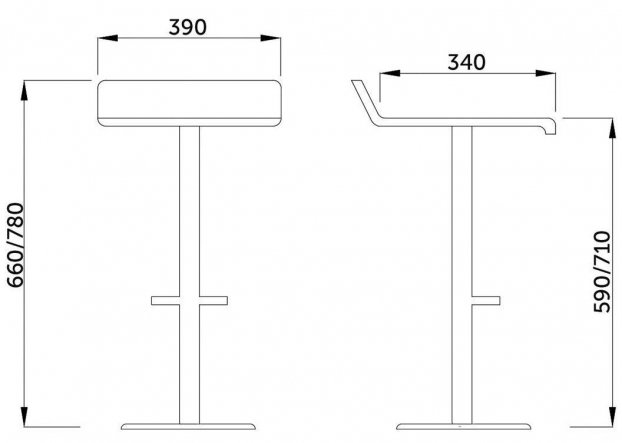 Барный стул Slim кремовый
