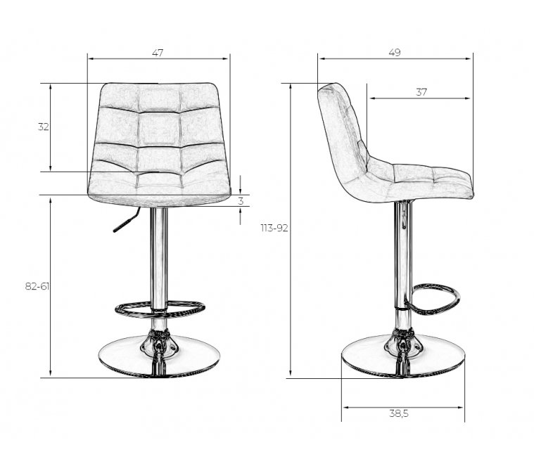 Барный стул Tailor White зеленый / белый