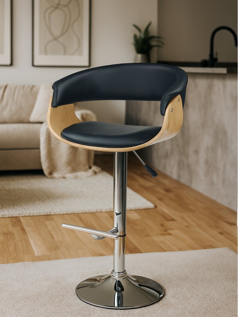 Барный стул H45 дуб / черный