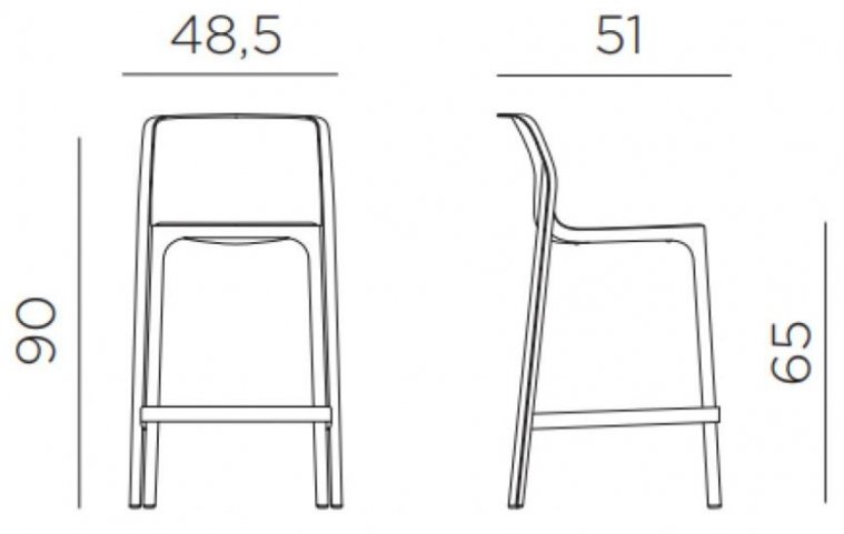 Полубарный стул 003/4035602000 антрацит