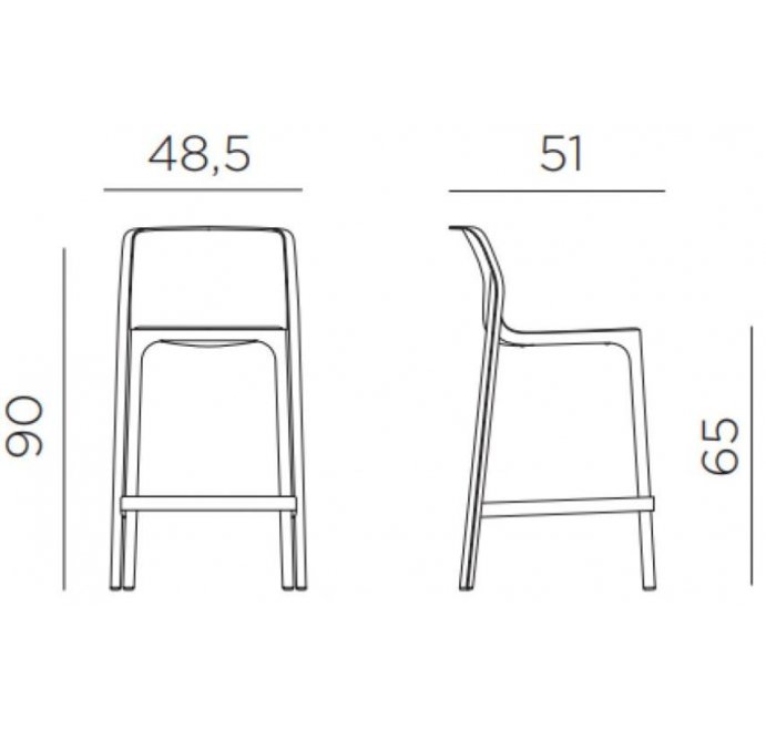 Полубарный стул 003/4035604000 ментоловый