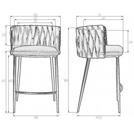 Полубарный стул Amelia Counter