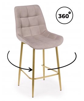 Полубарный стул Стронг латте (zd 290) / золотой