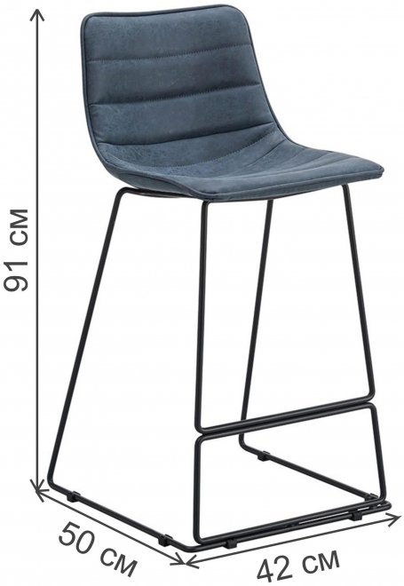 Полубарный стул Флер синий 2078