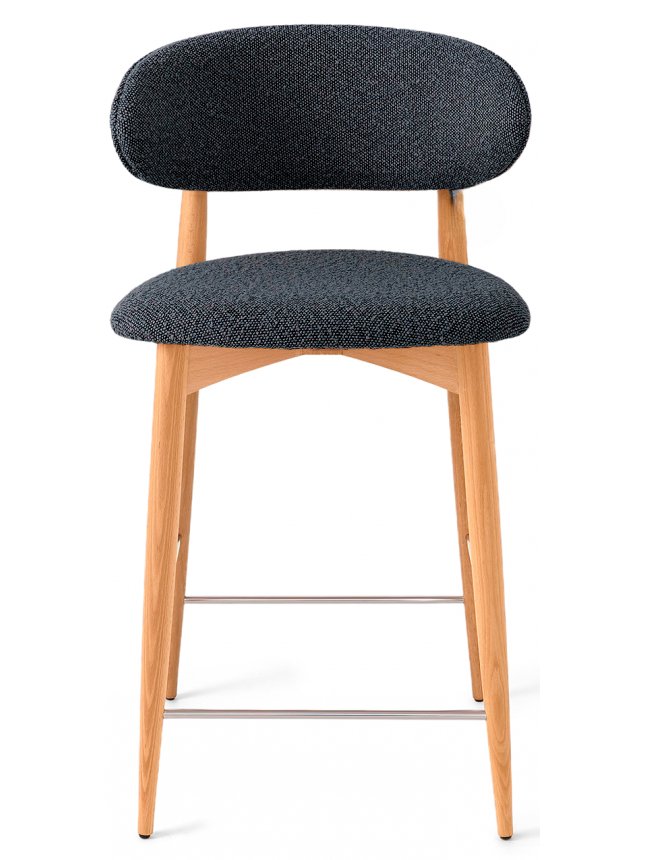 Полубарный стул Илорин букле графит / бук светлый