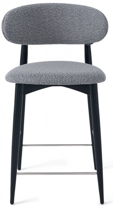 Полубарный стул Glory букле серый / бук черный