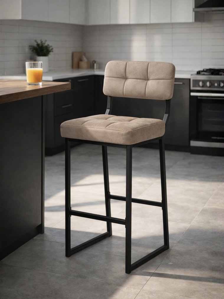 Полубарный стул Ларс selfie mocco / черный