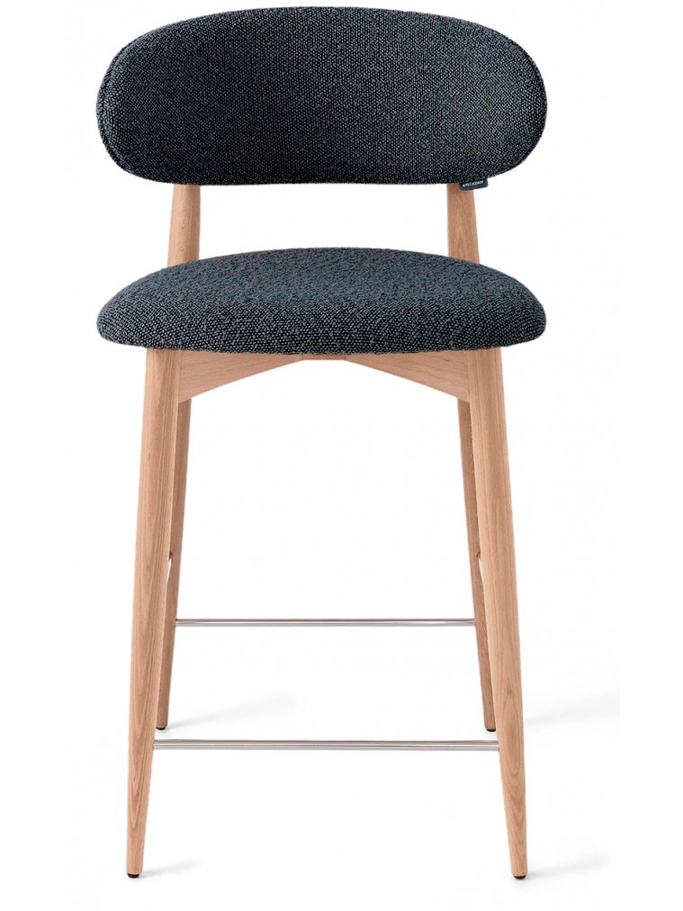 Полубарный стул Lucas темно-серый / орех