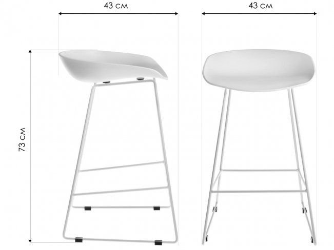 Полубарный стул Neo серый / черный