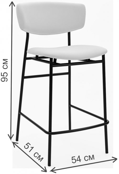 Полубарный стул Поло графит / черный