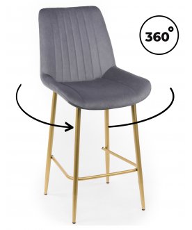 Стул барный Седа 360 темно-серый (zd 995) / золотой np