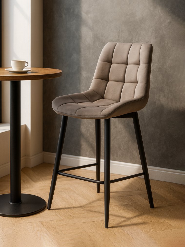 Полубарный стул Стронг латте / черный