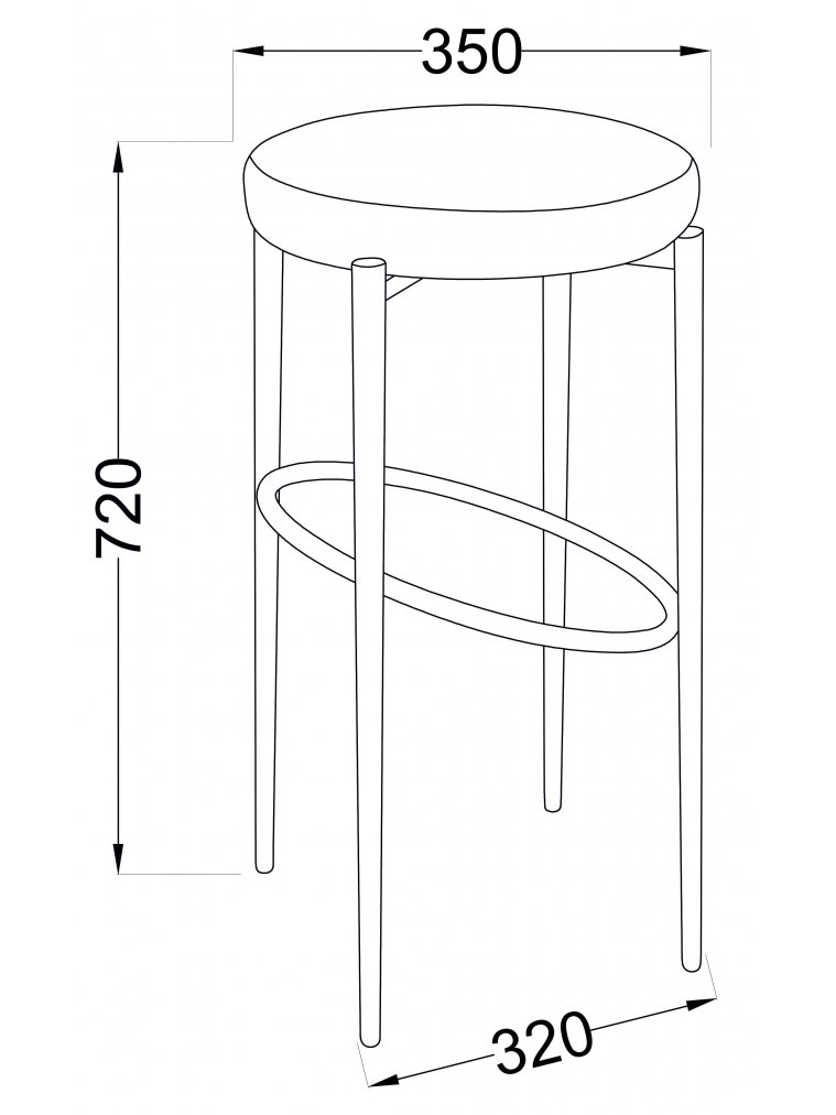 Полубарный стул SВ-14 серый