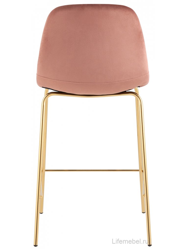 Полубарный стул Валли розовый / золотой