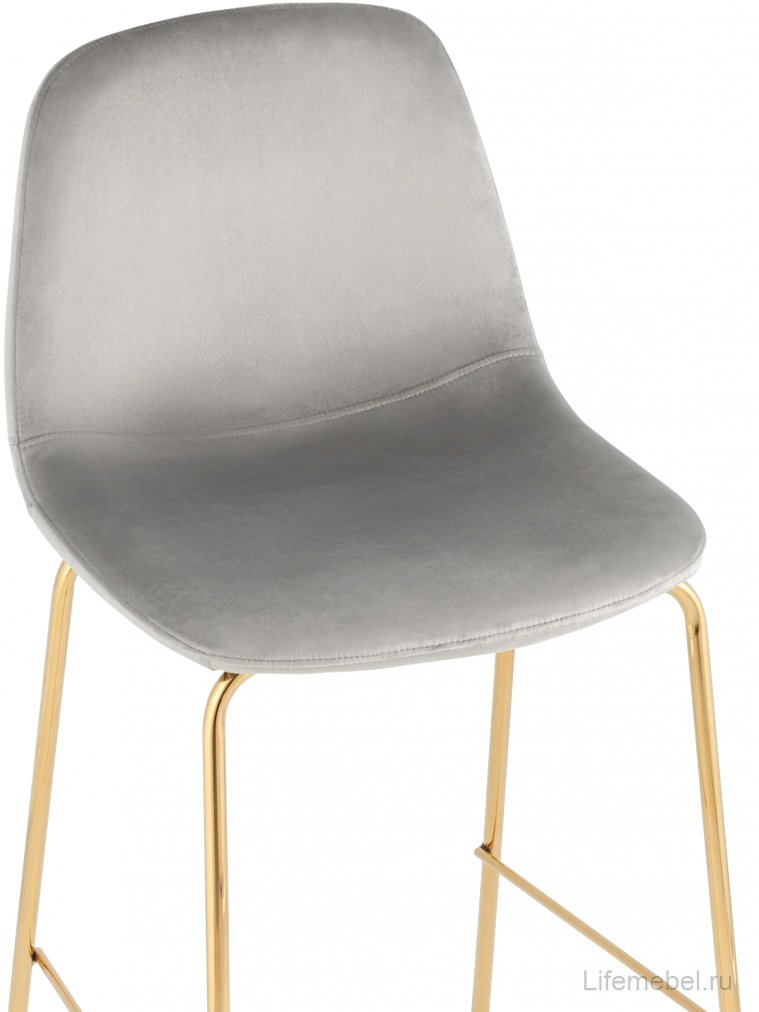 Полубарный стул Валли серый / золотой