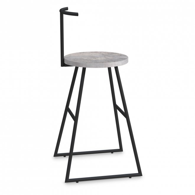 Барный стул Сканди-65 хард (430*430*629/900) basalt/черный