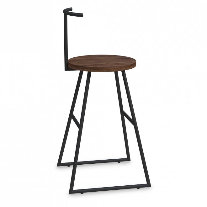 Барный стул Сканди-65 хард (430*430*629/900) брауни/черный