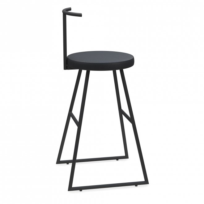 Барный стул Сканди-65 софт (430*430*650/900) экокожа/черный