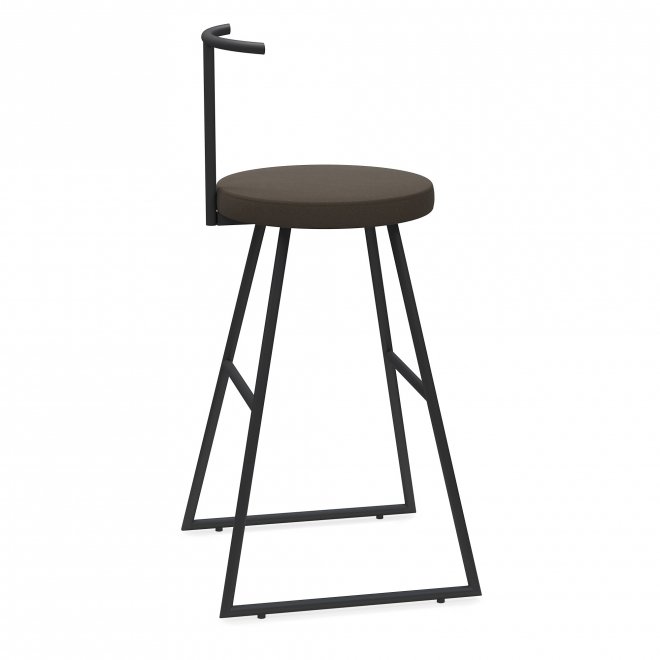 Барный стул Сканди-65 софт (430*430*650/900) ткань brauni/черный