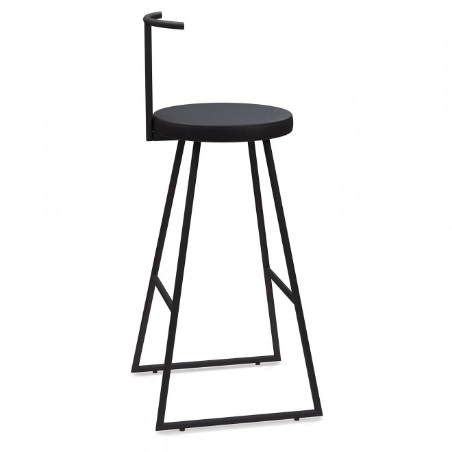 Барный стул Сканди-75 софт (430*430*750/1000) экокожа/черный