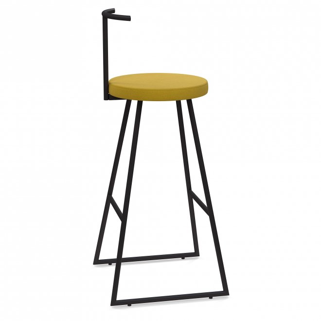 Барный стул Сканди-75 софт (430*430*750/1000) ткань ricco/черный