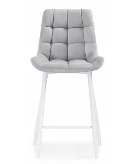 Стул барный Алст К светло-серый / белый