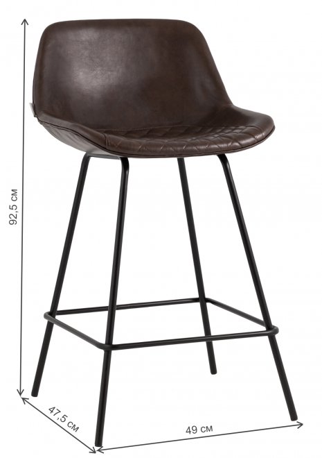 Полубарный стул Сигит коричневый