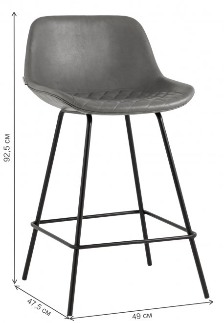 Полубарный стул Сигит серый