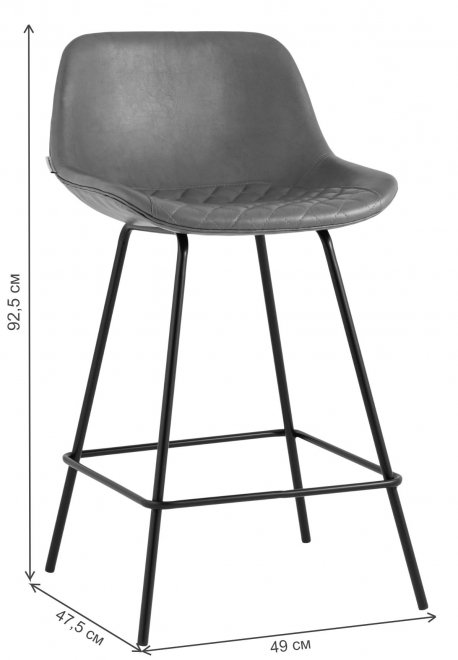 Полубарный стул Сигит серый
