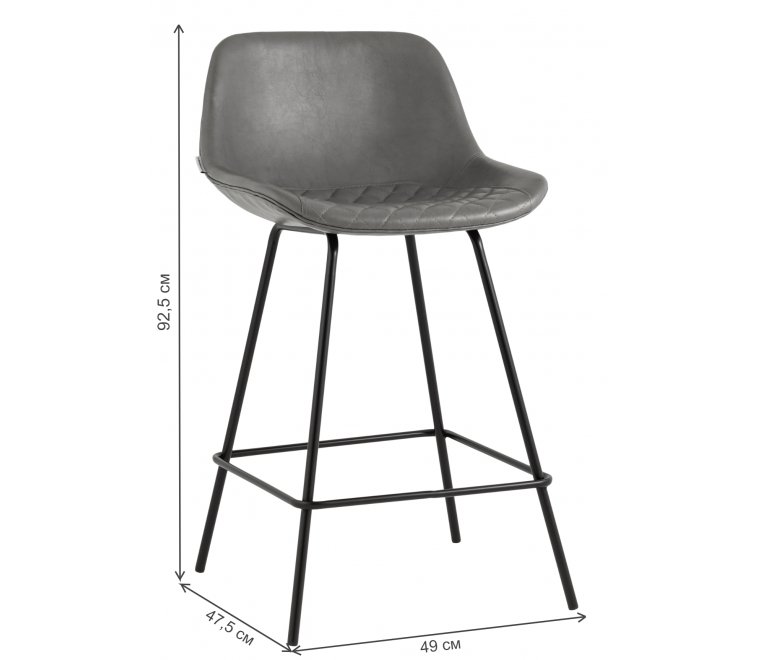 Полубарный стул Сигит серый