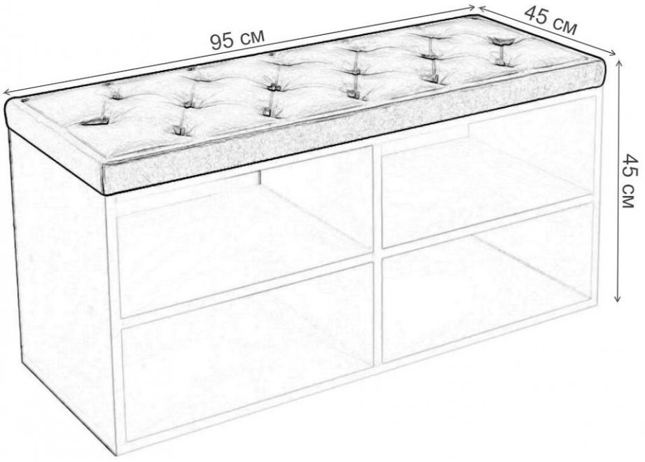 Банкетка HD 950 белый / HD 950 bella 20