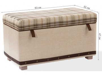 Банкетка Plaid коричневая