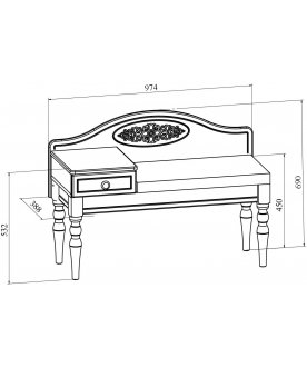 Банкетка Ассоль плюс АС-41 левая