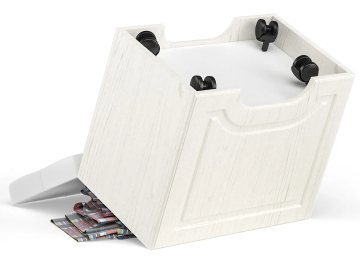 Банкетка Ливерпуль 14.02 белый / ясень ваниль НМ-1012-100 пвх / эко 100 к/з гранд белый