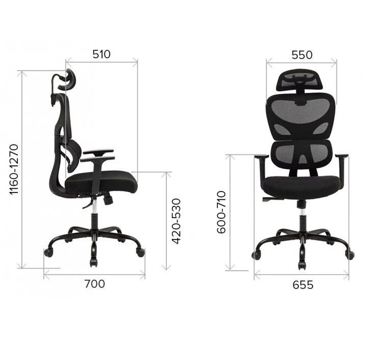 Эргономичное кресло Everprof Skill сетка черный