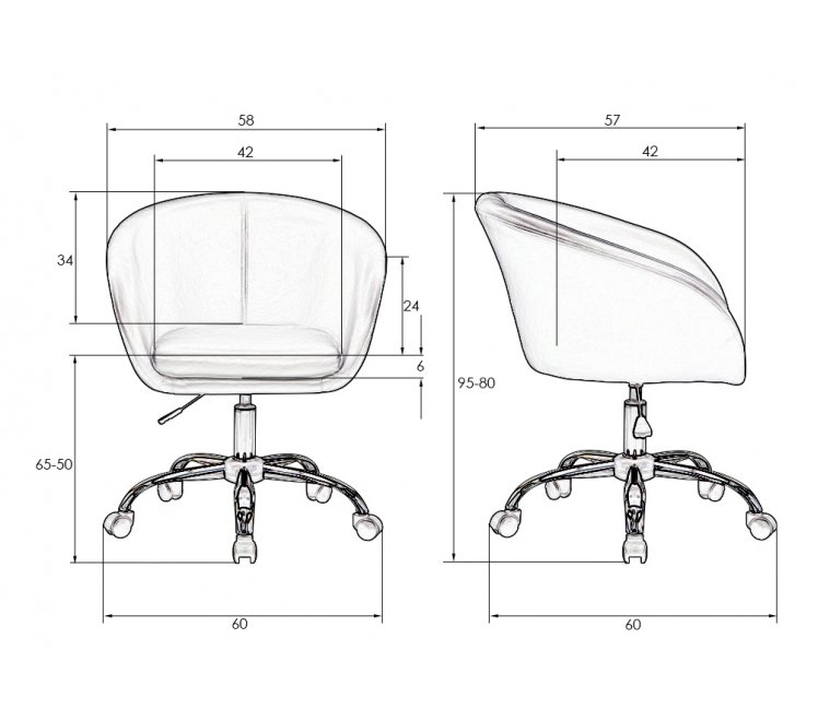 Компьютерное кресло 9500-LM серое