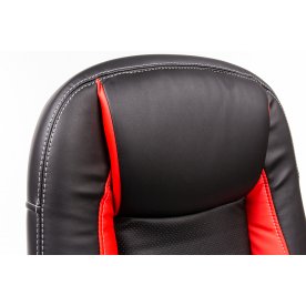 Компьютерное кресло «Бриндиси» (Brindisi ST) черное / красное с черной крестовиной
