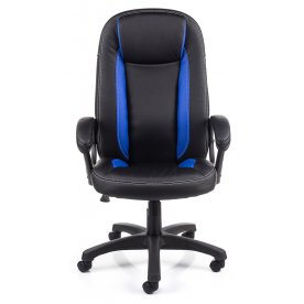 Компьютерное кресло «Бриндиси» (Brindisi ST) черное / синее с черной крестовиной