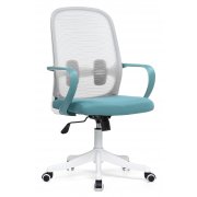 серая сетка / голубая ткань