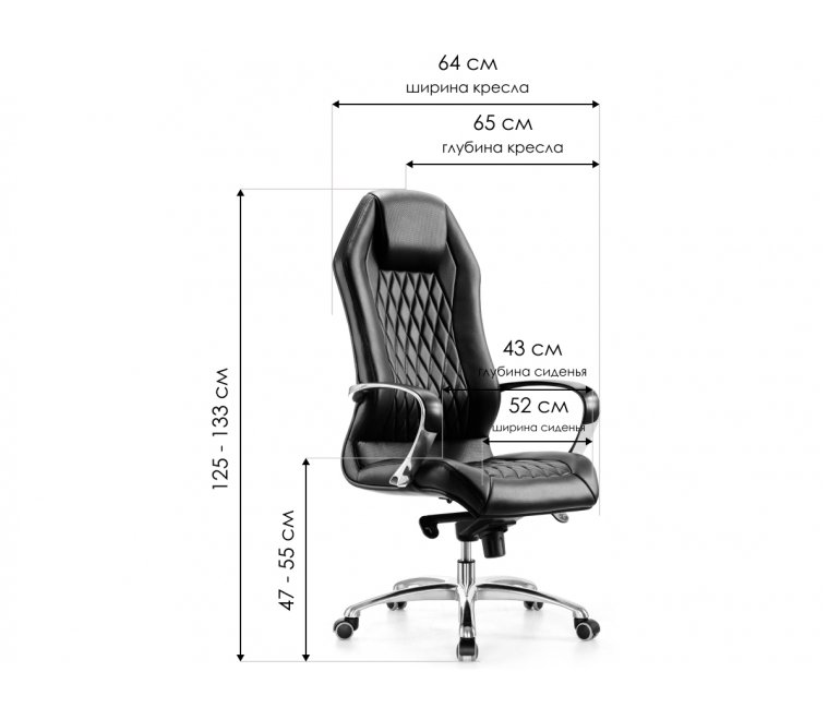 Компьютерное кресло Бюрократ Aura / Black черное