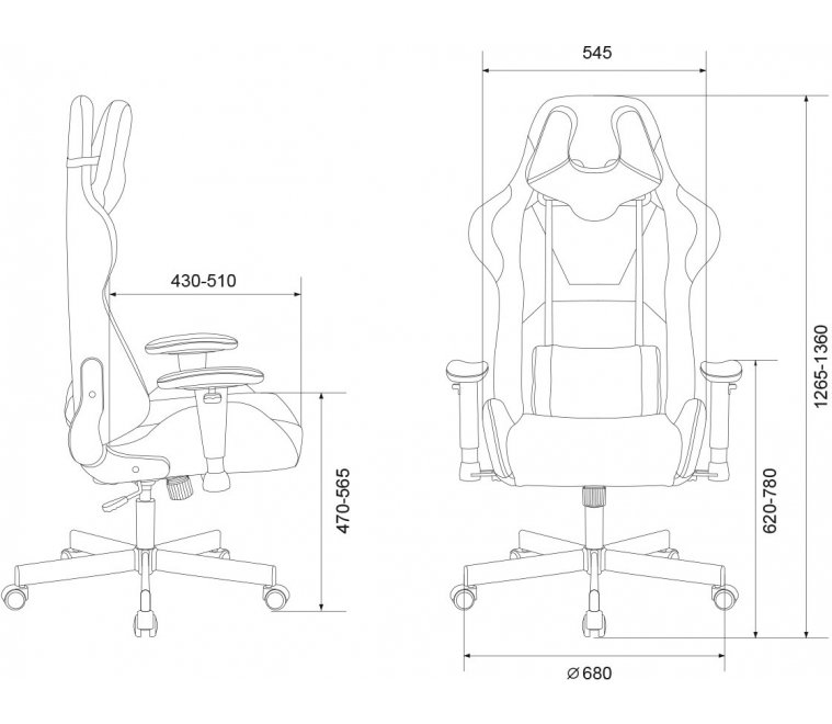 Компьютерное кресло Бюрократ Viking 7 Knight IT20 Fabric черное