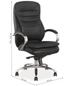 Компьютерное кресло Q-154 черный / кожа