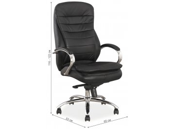 Компьютерное кресло Q-154 черный / кожа