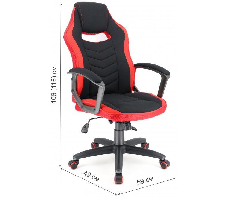 Компьютерное кресло Camaro черное / красное