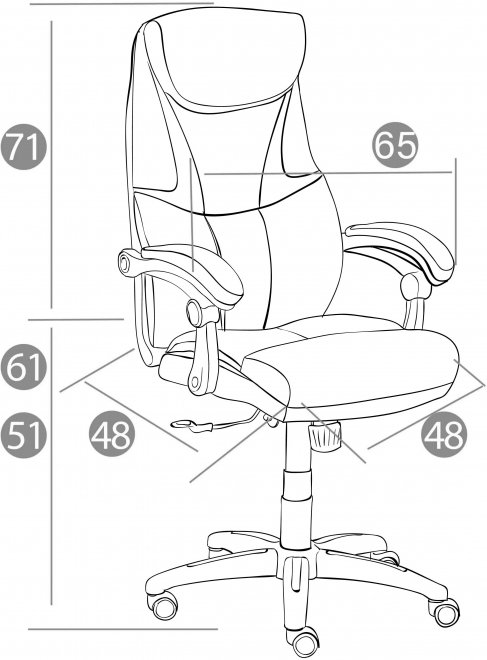 Компьютерное кресло Cambridge/Кэмбридж серый 29/12